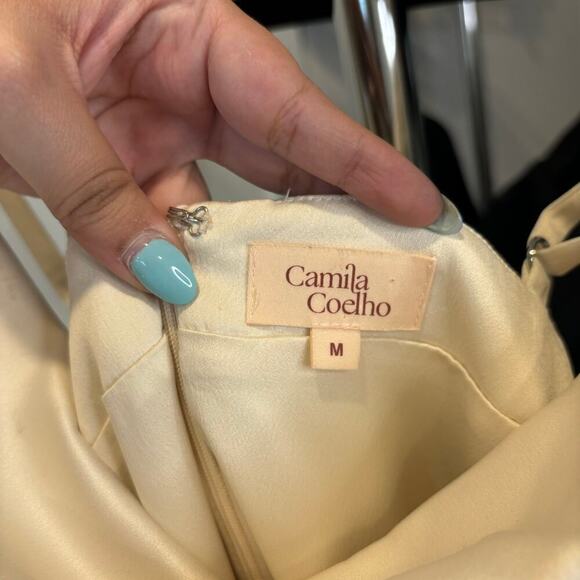 Camila Coelho Reyna Maxi Dress Pearl White Size M - Picture 8 of 9